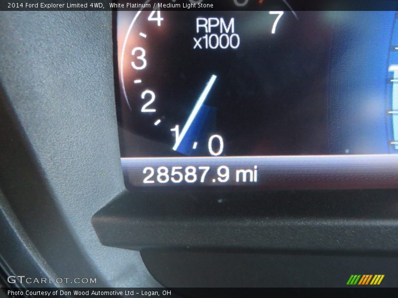 White Platinum / Medium Light Stone 2014 Ford Explorer Limited 4WD