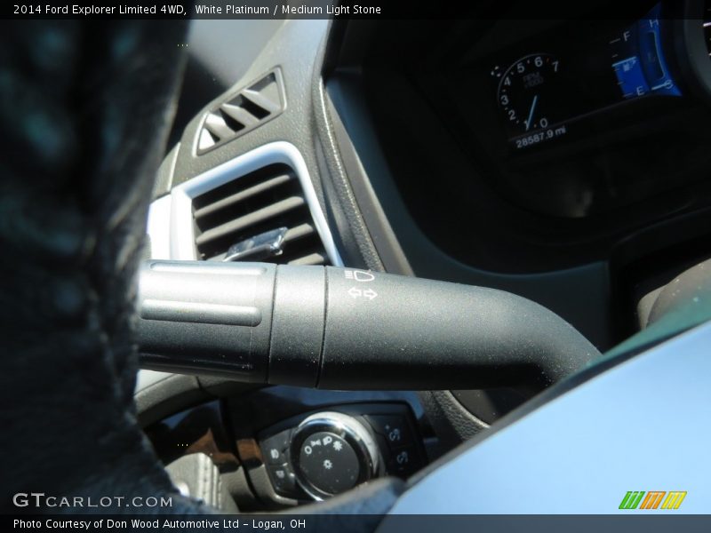 White Platinum / Medium Light Stone 2014 Ford Explorer Limited 4WD