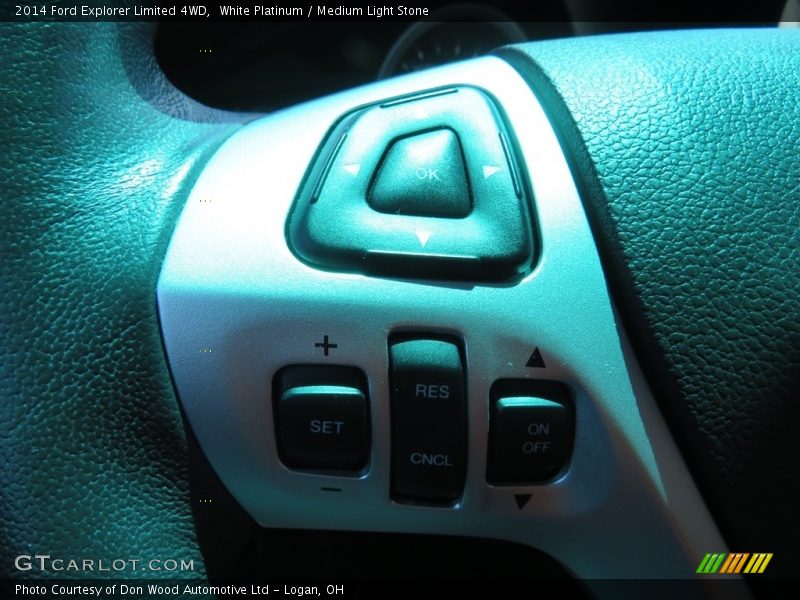 White Platinum / Medium Light Stone 2014 Ford Explorer Limited 4WD
