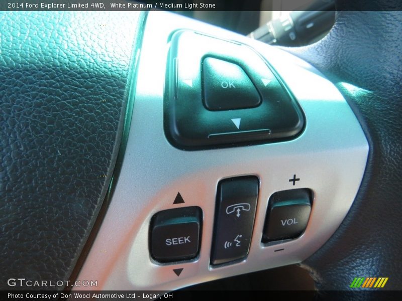 White Platinum / Medium Light Stone 2014 Ford Explorer Limited 4WD