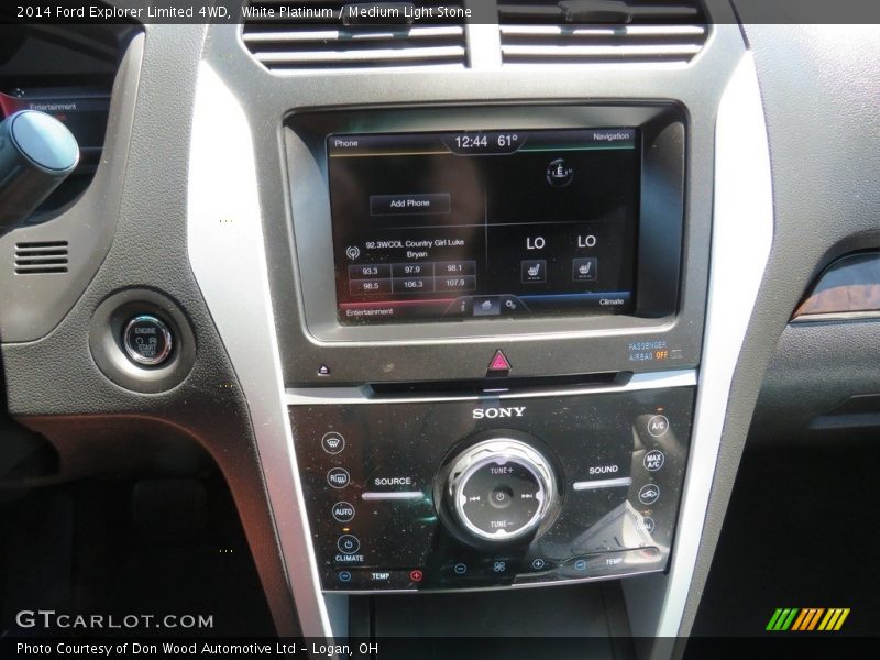 White Platinum / Medium Light Stone 2014 Ford Explorer Limited 4WD