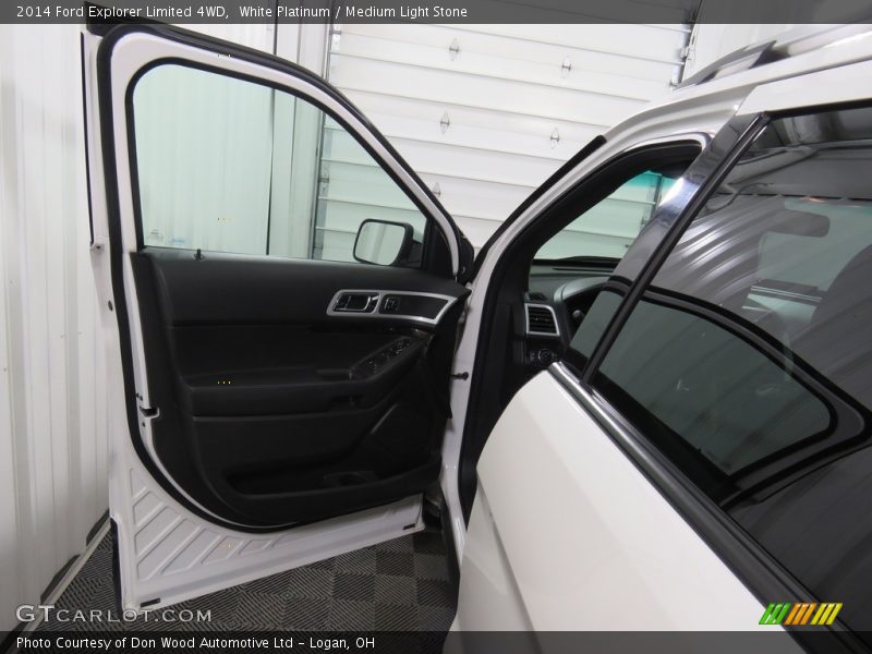 White Platinum / Medium Light Stone 2014 Ford Explorer Limited 4WD