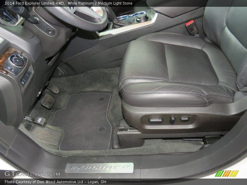 White Platinum / Medium Light Stone 2014 Ford Explorer Limited 4WD