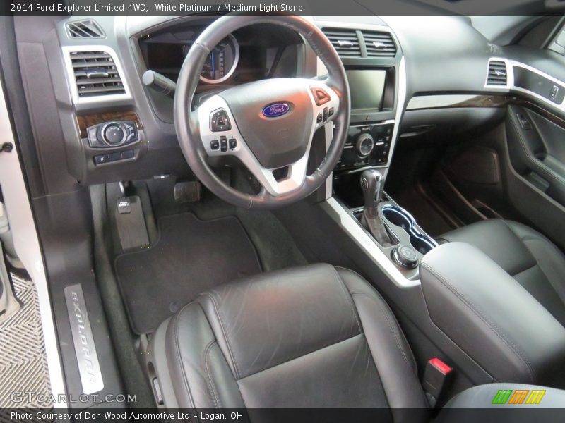White Platinum / Medium Light Stone 2014 Ford Explorer Limited 4WD