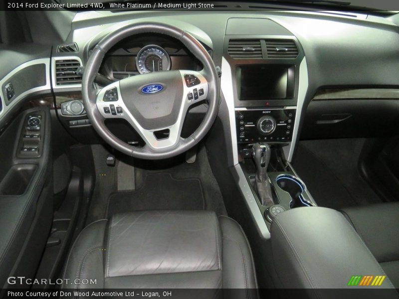 White Platinum / Medium Light Stone 2014 Ford Explorer Limited 4WD