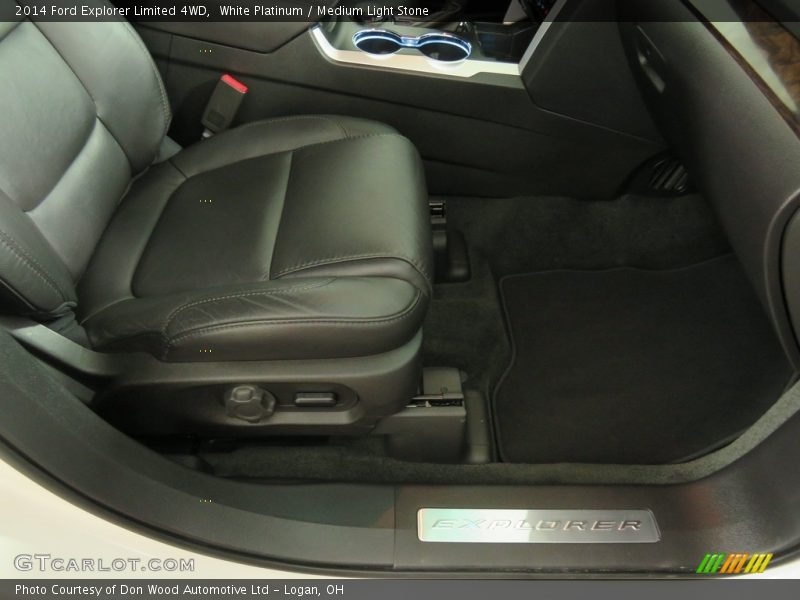 White Platinum / Medium Light Stone 2014 Ford Explorer Limited 4WD
