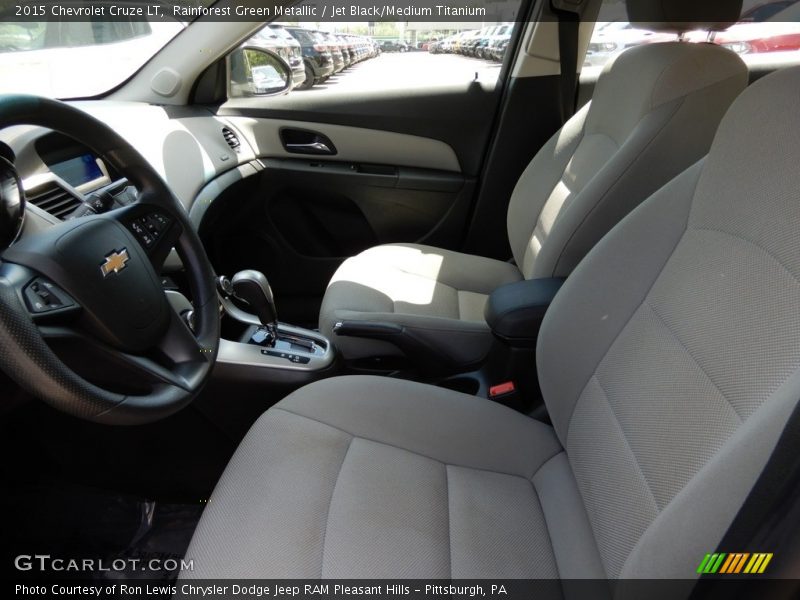 Rainforest Green Metallic / Jet Black/Medium Titanium 2015 Chevrolet Cruze LT