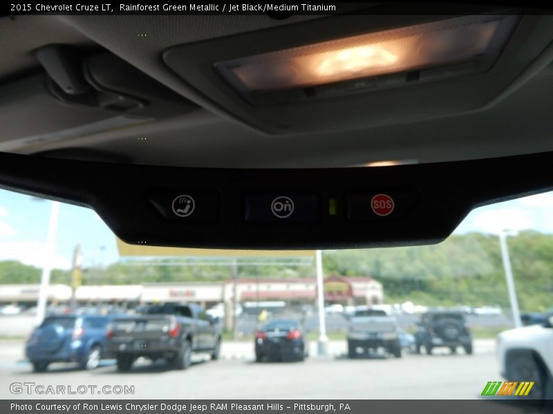 Rainforest Green Metallic / Jet Black/Medium Titanium 2015 Chevrolet Cruze LT