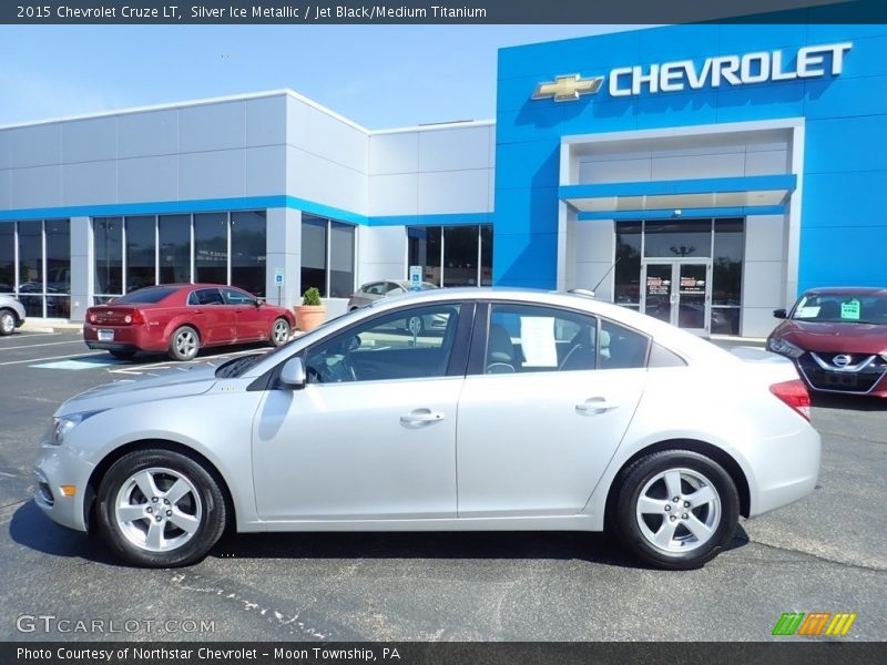 Silver Ice Metallic / Jet Black/Medium Titanium 2015 Chevrolet Cruze LT