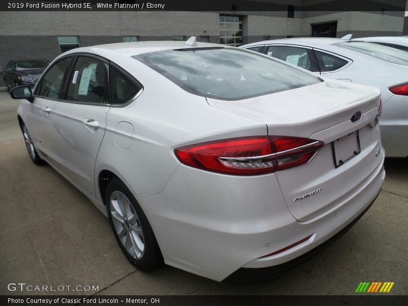 White Platinum / Ebony 2019 Ford Fusion Hybrid SE
