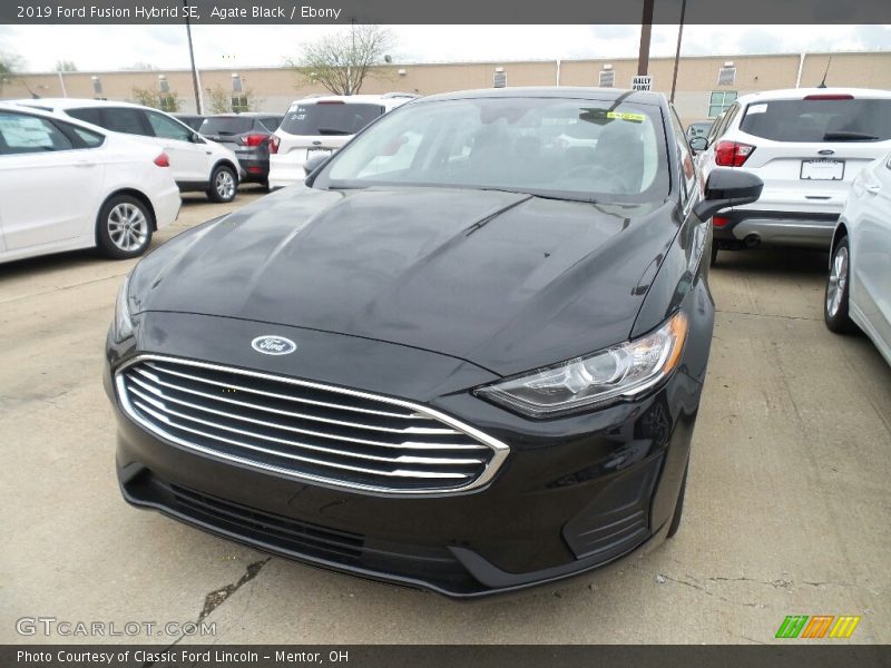 Agate Black / Ebony 2019 Ford Fusion Hybrid SE