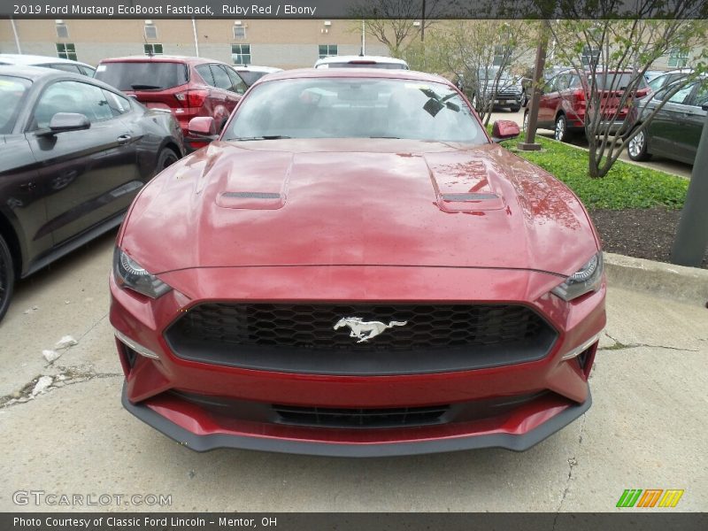 Ruby Red / Ebony 2019 Ford Mustang EcoBoost Fastback