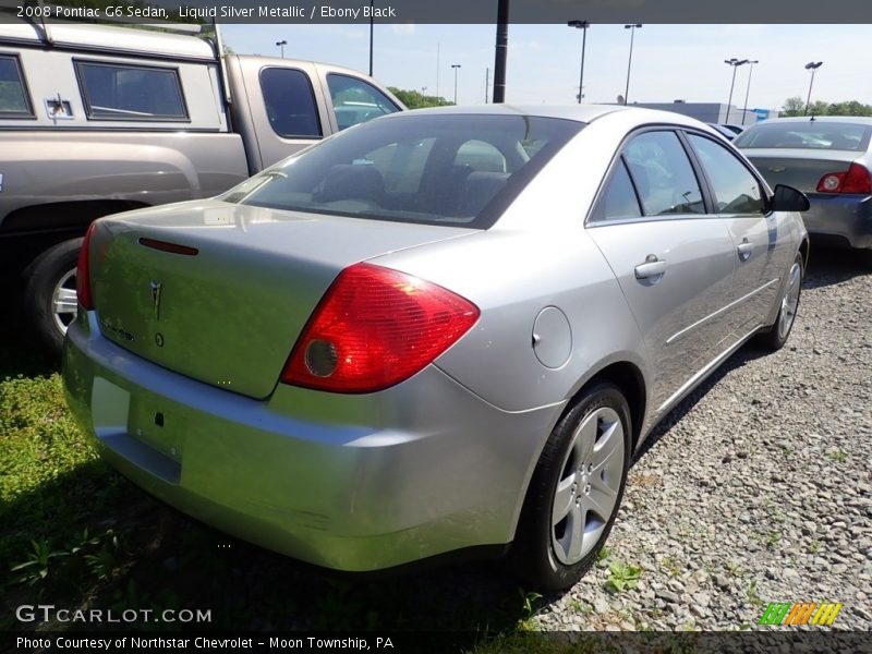 Liquid Silver Metallic / Ebony Black 2008 Pontiac G6 Sedan
