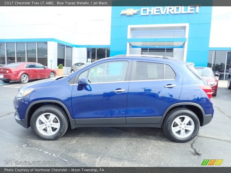 Blue Topaz Metallic / Jet Black 2017 Chevrolet Trax LT AWD