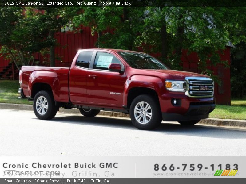 Red Quartz Tintcoat / Jet Black 2019 GMC Canyon SLT Extended Cab