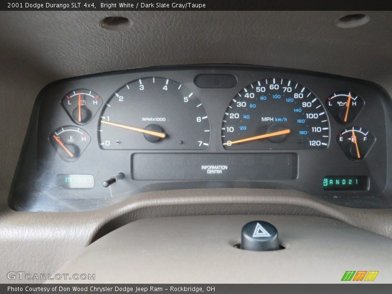 Bright White / Dark Slate Gray/Taupe 2001 Dodge Durango SLT 4x4