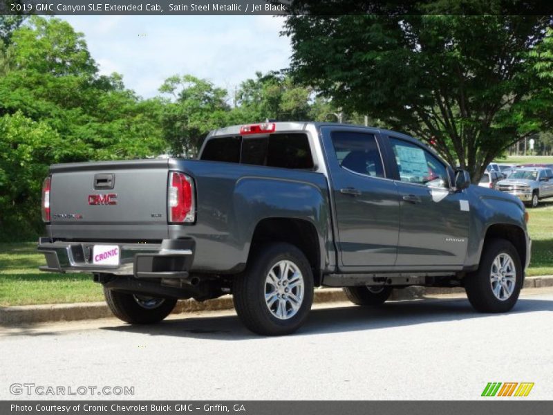 Satin Steel Metallic / Jet Black 2019 GMC Canyon SLE Extended Cab