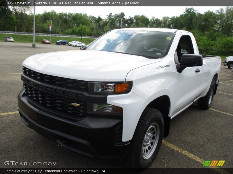 Summit White / Jet Black 2019 Chevrolet Silverado 1500 WT Regular Cab 4WD