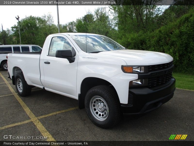 Summit White / Jet Black 2019 Chevrolet Silverado 1500 WT Regular Cab 4WD