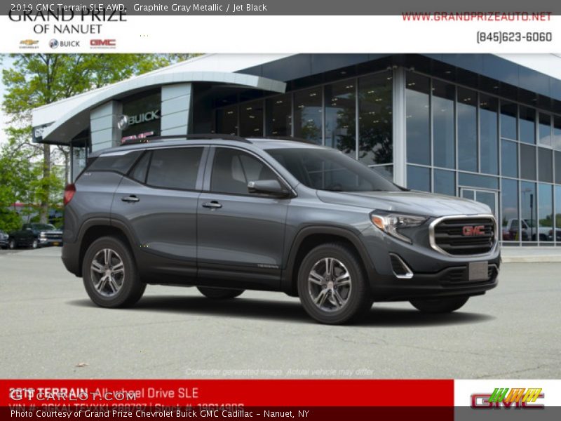 Graphite Gray Metallic / Jet Black 2019 GMC Terrain SLE AWD