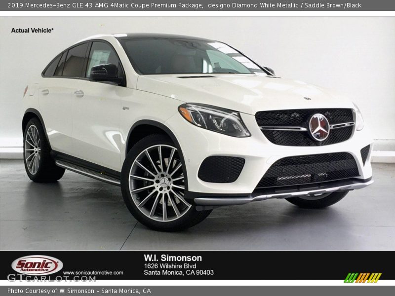 designo Diamond White Metallic / Saddle Brown/Black 2019 Mercedes-Benz GLE 43 AMG 4Matic Coupe Premium Package