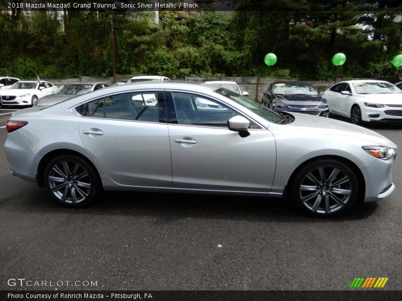 Sonic Silver Metallic / Black 2018 Mazda Mazda6 Grand Touring