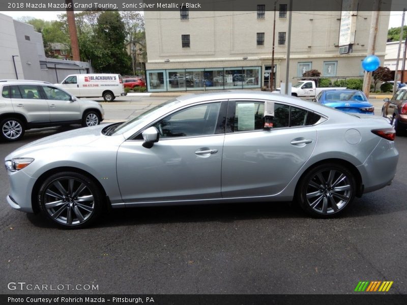 Sonic Silver Metallic / Black 2018 Mazda Mazda6 Grand Touring