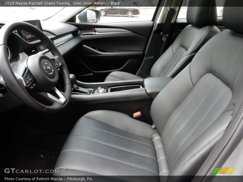 Sonic Silver Metallic / Black 2018 Mazda Mazda6 Grand Touring