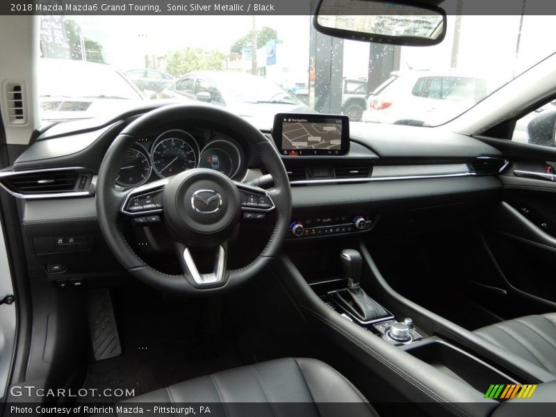 Sonic Silver Metallic / Black 2018 Mazda Mazda6 Grand Touring
