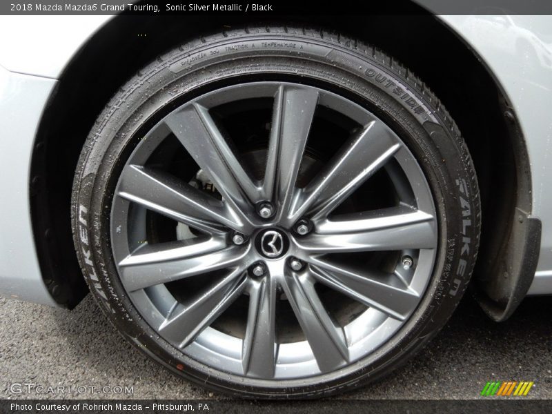 Sonic Silver Metallic / Black 2018 Mazda Mazda6 Grand Touring