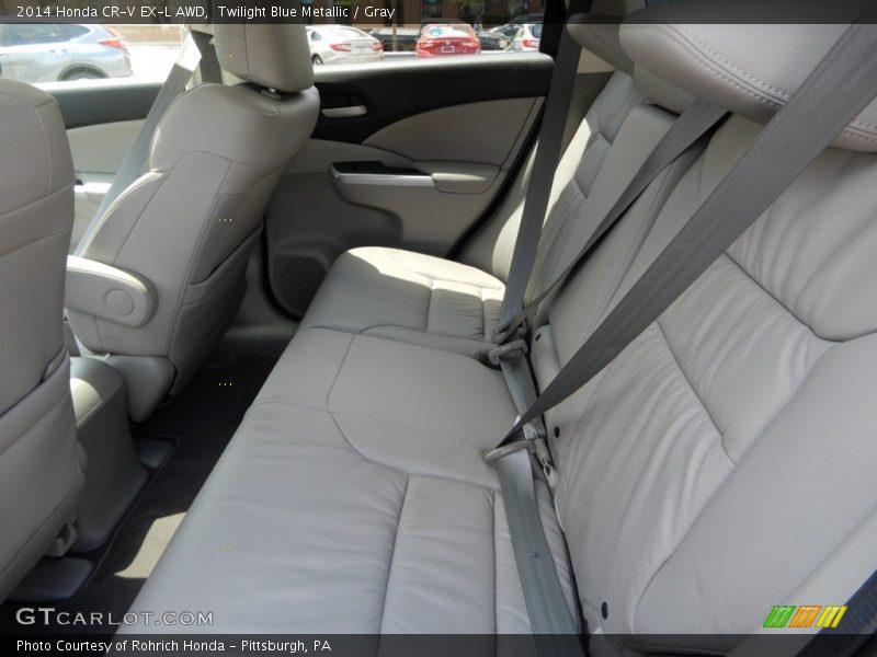 Twilight Blue Metallic / Gray 2014 Honda CR-V EX-L AWD