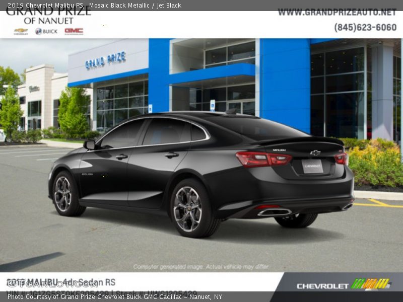 Mosaic Black Metallic / Jet Black 2019 Chevrolet Malibu RS