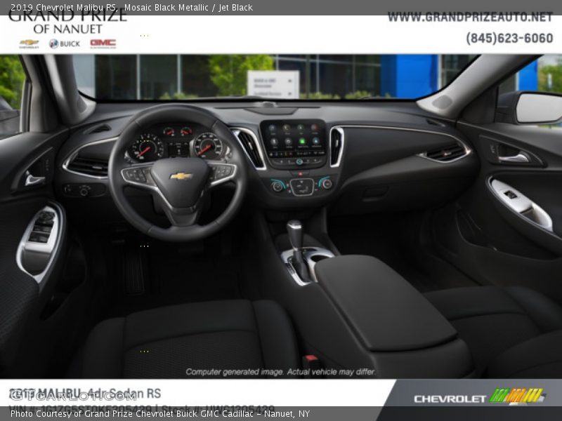 Mosaic Black Metallic / Jet Black 2019 Chevrolet Malibu RS