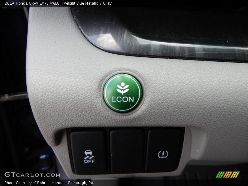 Twilight Blue Metallic / Gray 2014 Honda CR-V EX-L AWD