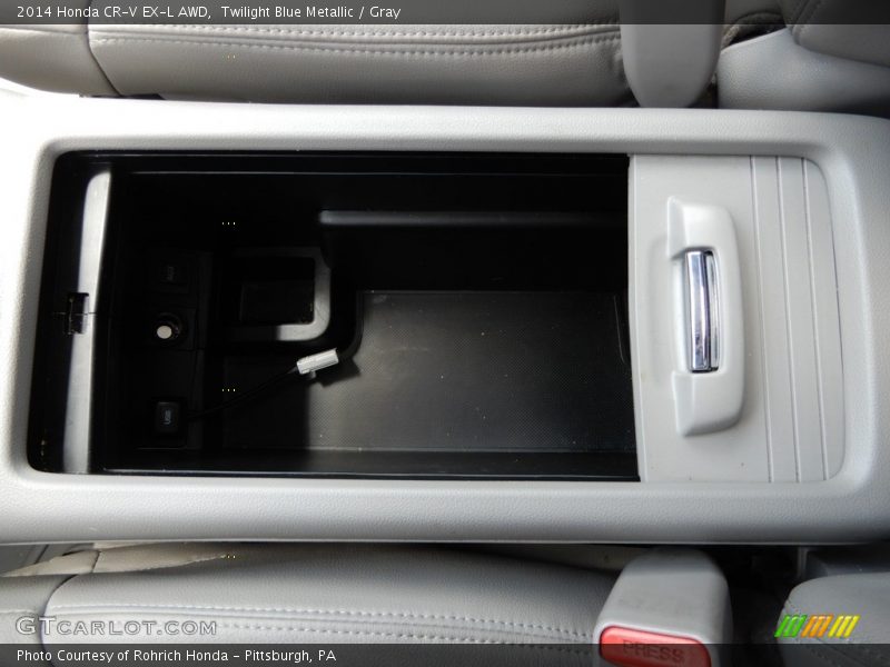 Twilight Blue Metallic / Gray 2014 Honda CR-V EX-L AWD