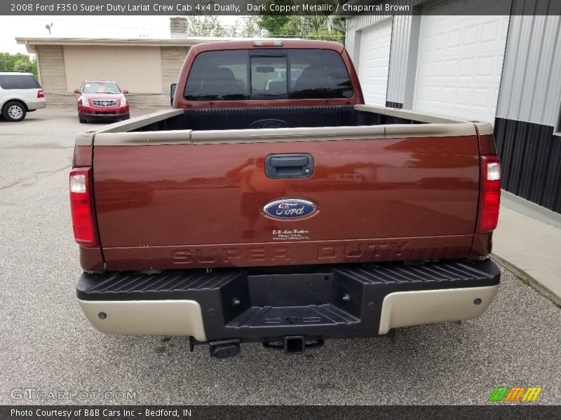 Dark Copper Metallic / Chaparral Brown 2008 Ford F350 Super Duty Lariat Crew Cab 4x4 Dually