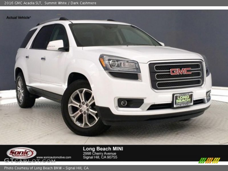 Summit White / Dark Cashmere 2016 GMC Acadia SLT