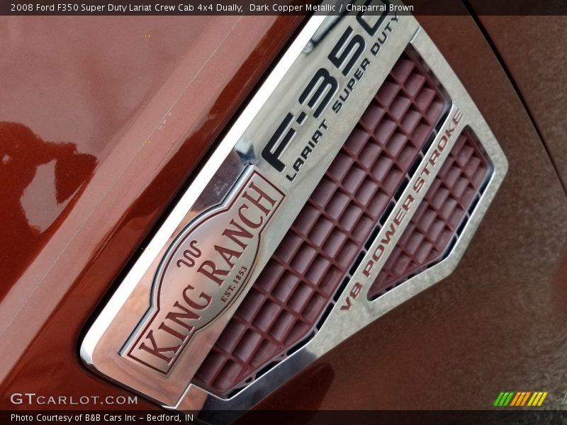 Dark Copper Metallic / Chaparral Brown 2008 Ford F350 Super Duty Lariat Crew Cab 4x4 Dually
