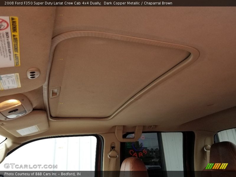 Dark Copper Metallic / Chaparral Brown 2008 Ford F350 Super Duty Lariat Crew Cab 4x4 Dually
