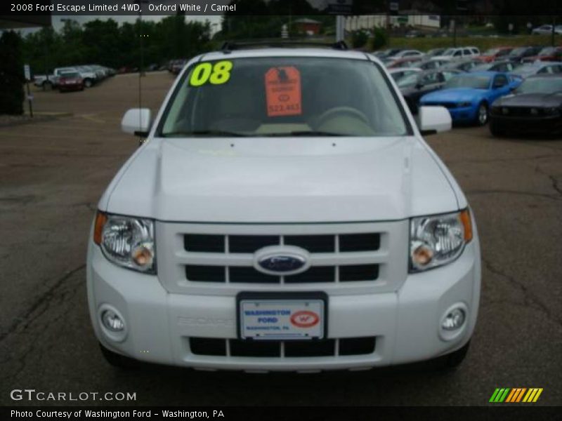 Oxford White / Camel 2008 Ford Escape Limited 4WD