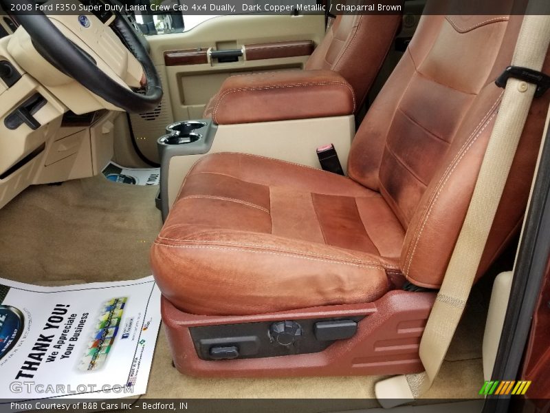 Dark Copper Metallic / Chaparral Brown 2008 Ford F350 Super Duty Lariat Crew Cab 4x4 Dually