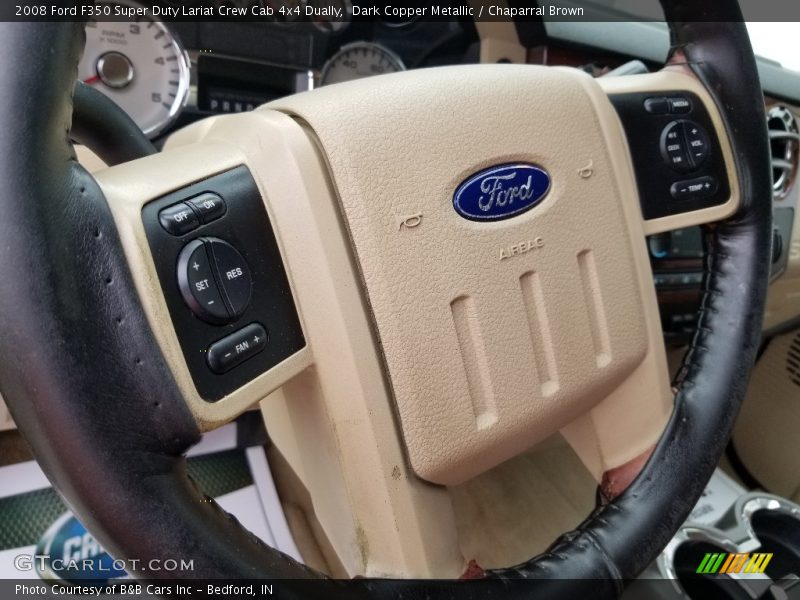 Dark Copper Metallic / Chaparral Brown 2008 Ford F350 Super Duty Lariat Crew Cab 4x4 Dually