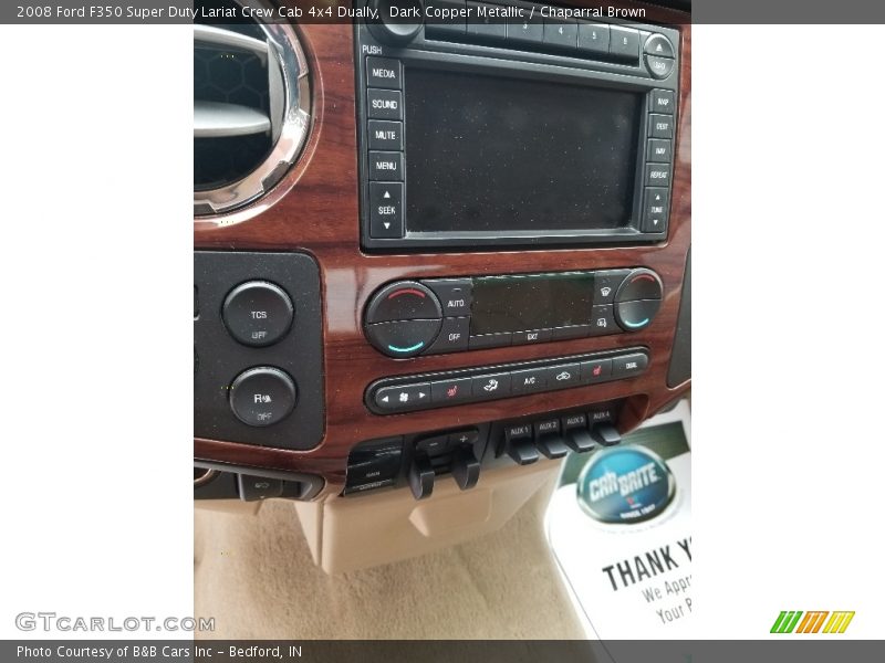 Dark Copper Metallic / Chaparral Brown 2008 Ford F350 Super Duty Lariat Crew Cab 4x4 Dually