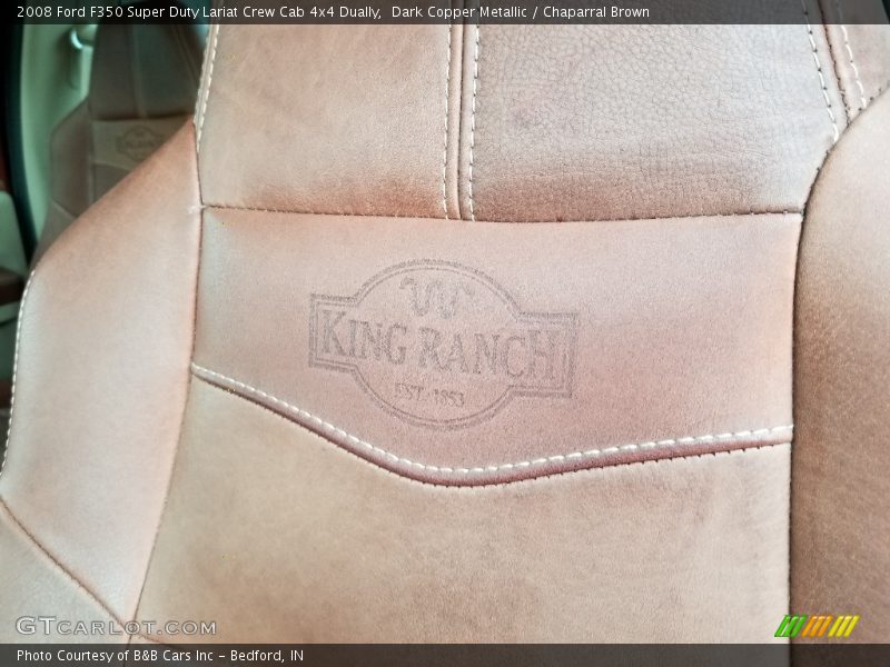 Dark Copper Metallic / Chaparral Brown 2008 Ford F350 Super Duty Lariat Crew Cab 4x4 Dually