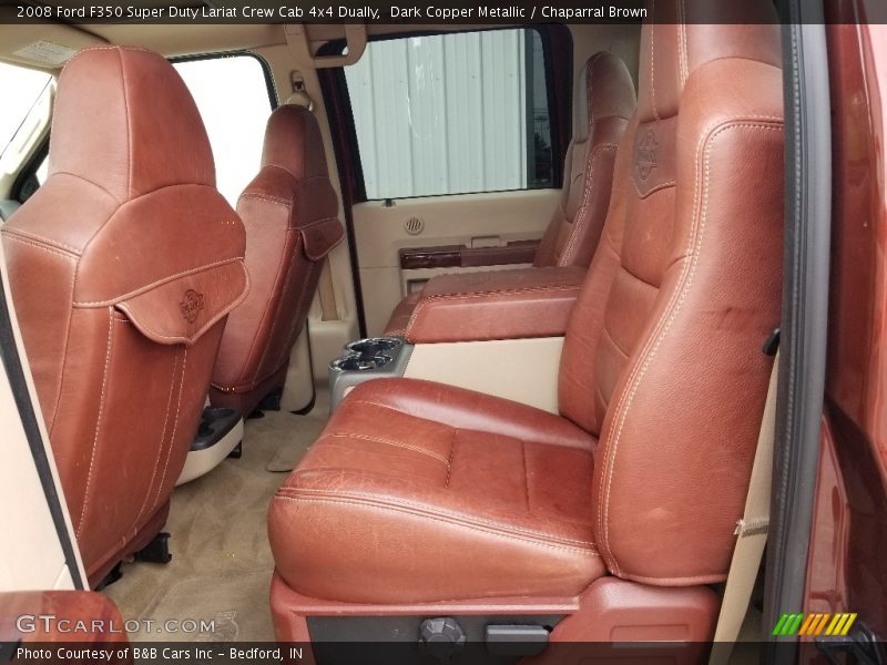 Dark Copper Metallic / Chaparral Brown 2008 Ford F350 Super Duty Lariat Crew Cab 4x4 Dually
