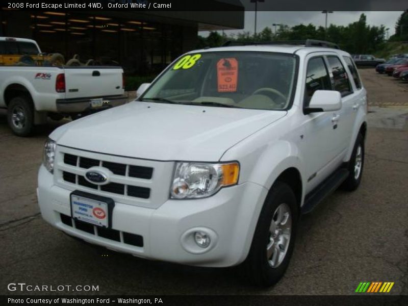 Oxford White / Camel 2008 Ford Escape Limited 4WD