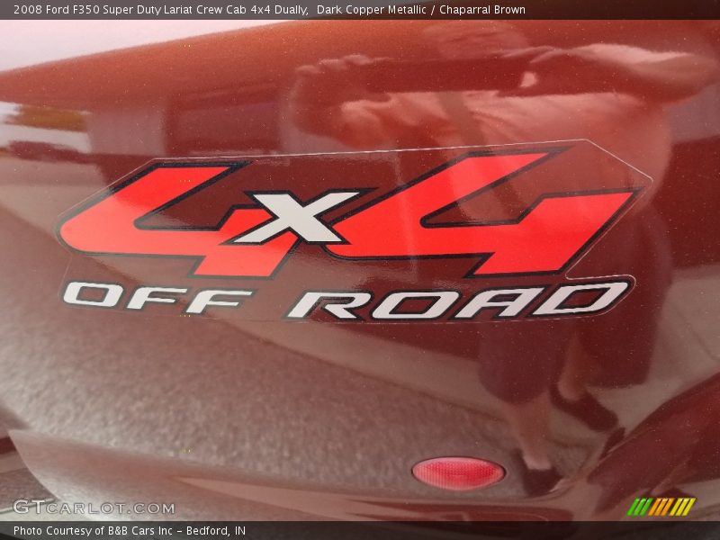 Dark Copper Metallic / Chaparral Brown 2008 Ford F350 Super Duty Lariat Crew Cab 4x4 Dually