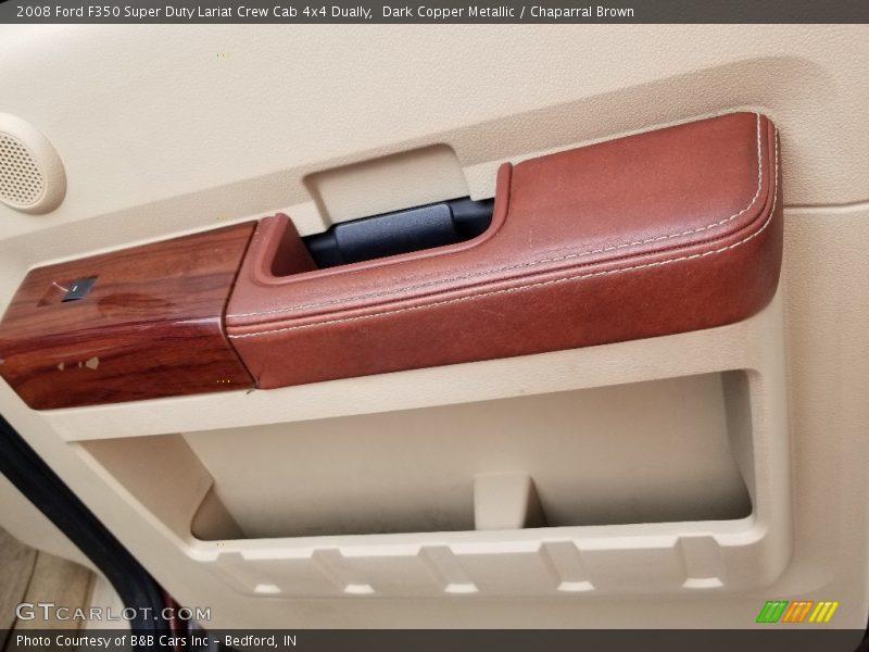 Dark Copper Metallic / Chaparral Brown 2008 Ford F350 Super Duty Lariat Crew Cab 4x4 Dually