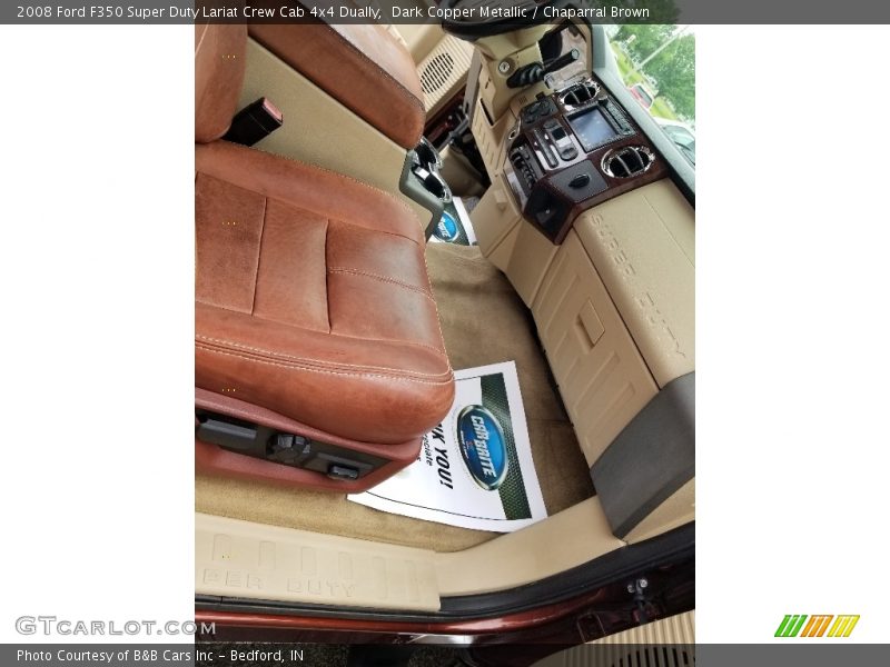 Dark Copper Metallic / Chaparral Brown 2008 Ford F350 Super Duty Lariat Crew Cab 4x4 Dually