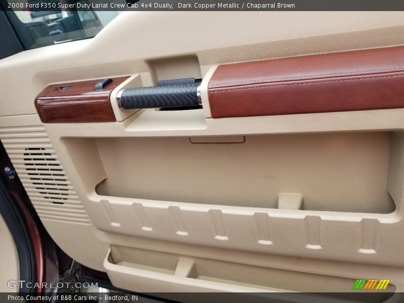 Dark Copper Metallic / Chaparral Brown 2008 Ford F350 Super Duty Lariat Crew Cab 4x4 Dually